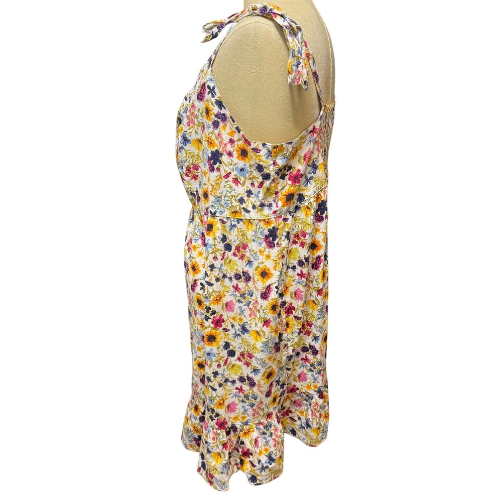 Old Navy 2X Cami Dress White Floral Cottagecore Boho Summer Feminine Prairie - Picture 3 of 8